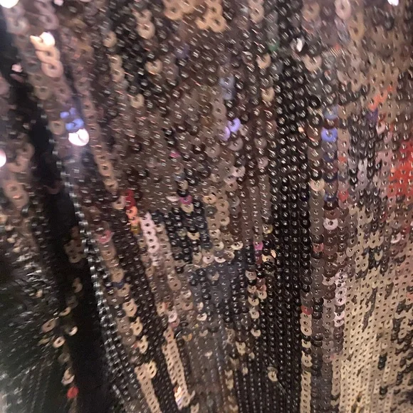 Chico's Black and Brown Sequin Blazer - Picture 3 of 6